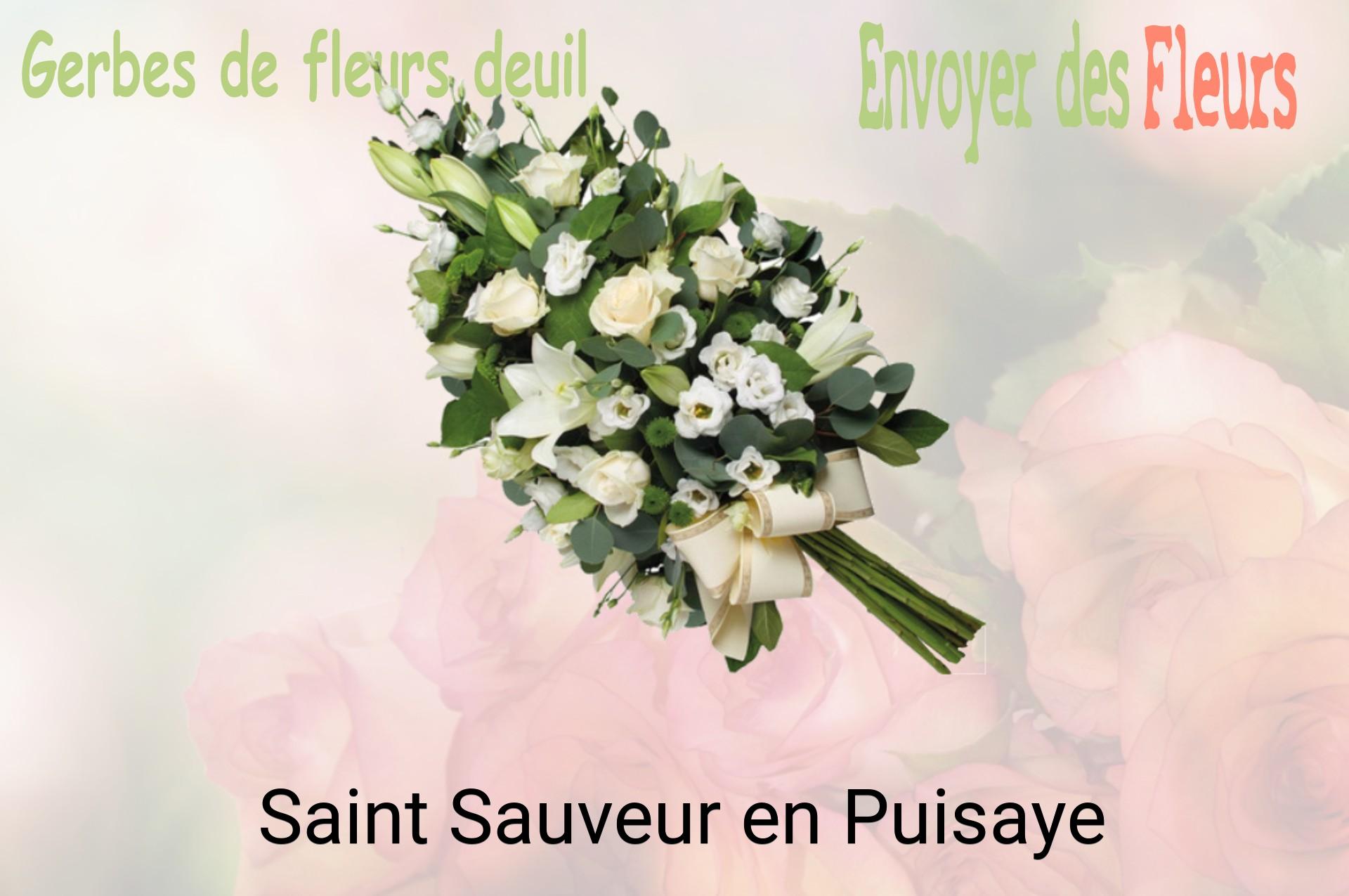 Gerbe de fleurs de deuil livrée à Saint-Sauveur-en-Puisaye